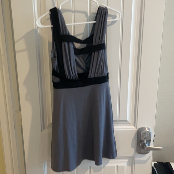 Size small Fredericks of Hollywood gray and black striped dress - Picture 2 of 2